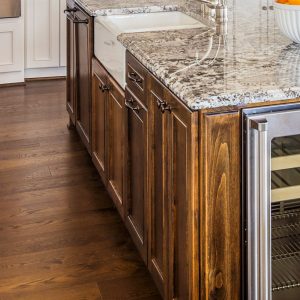 Bespoke wooden kitchen island